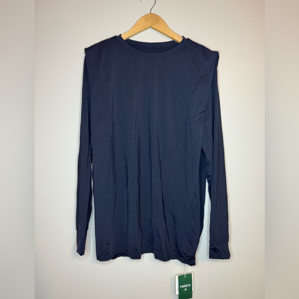 Halara Long Sleeve Performance Tee Black‎ NWT Women's XL